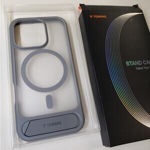 TORRAS Magnetic for iPhone 16 Pro Case, Natural Gray. KickStand